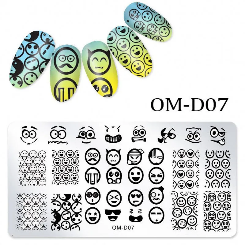 1 шт. шаблон штамповочных плит для ногтей с геометрическим узором сердце звезда 3D