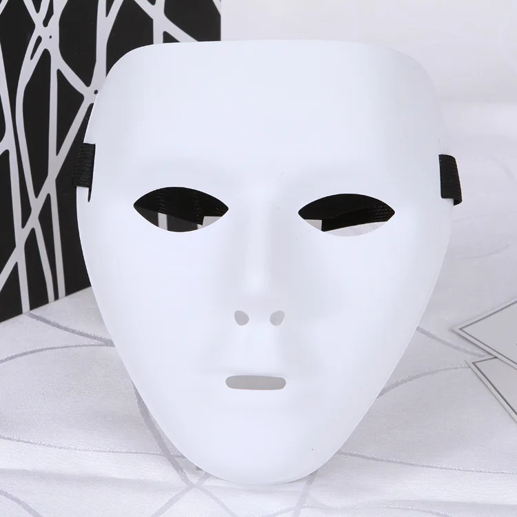 Маска для Хэллоуина танцевальные мужские и женские хип хоп маски rs ghost PVC белые