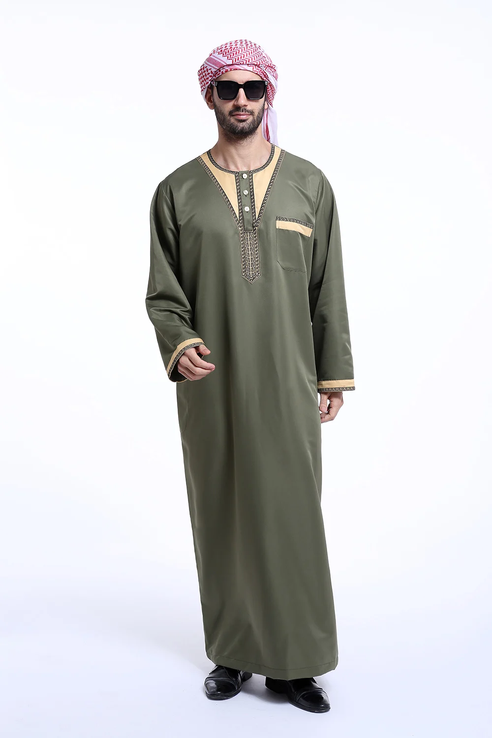

Мужская Арабская одежда Jubba, Мужская мусульманская Abaya женская для мужчин, Пакистанская свободная одежда с вышивкой и длинным рукавом Djelaba ...