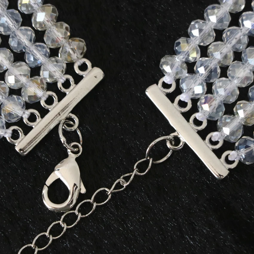 Элегантный белый корпус имитация-жемчужина Круглые Бусины Стеклянные Кристалл