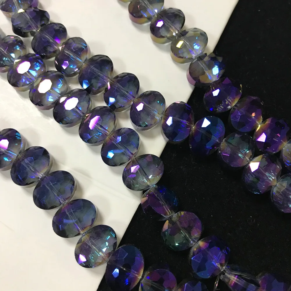 50pcs 9x12mm cattle eye Bicone Austria Crystal beads Charm loose spacer Beads DIY Earrings necklace hadicraft bracelet jewelry | Дом и сад
