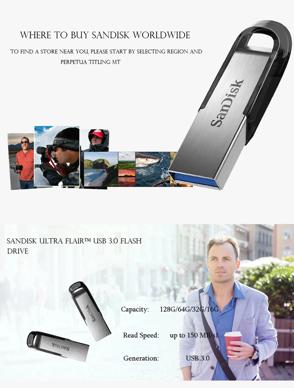 USB флеш-накопитель SanDisk CZ73, 16 ГБ, 32 ГБ, 64 ГБ, USB 3,0, металлическое шифрование, флеш-накопитель, 256 ГБ, карта памяти, запоминающее устройство, u-диск