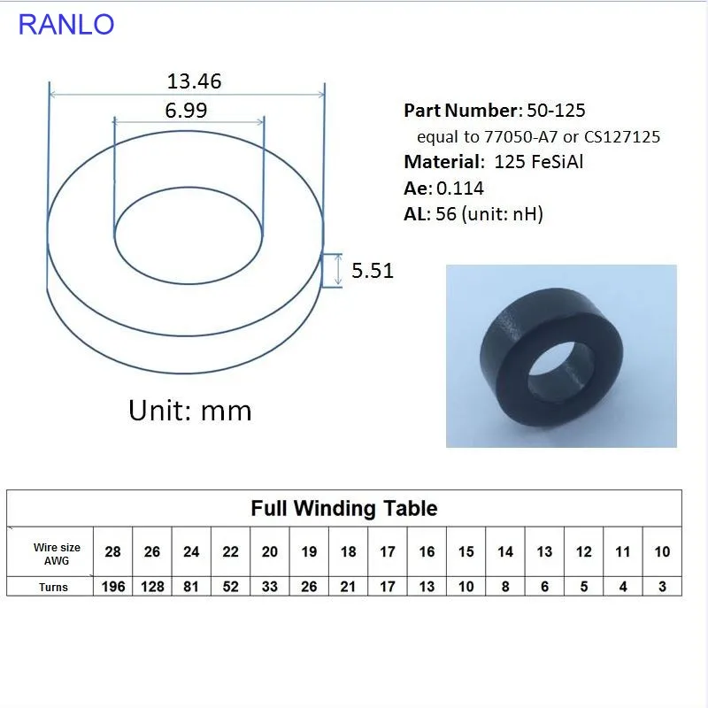 20pcs Toroidal Sendust Core T50-125 77050-A7 CS127125 | Обустройство дома