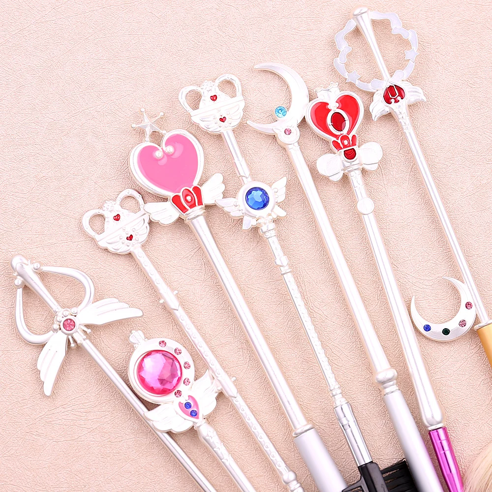 Sailor Moon набор кистей для макияжа, румяна для основы, кисть для пудры, инструменты для бровей, теней для век, кисть для ресниц с мягкими синтетическими волосами