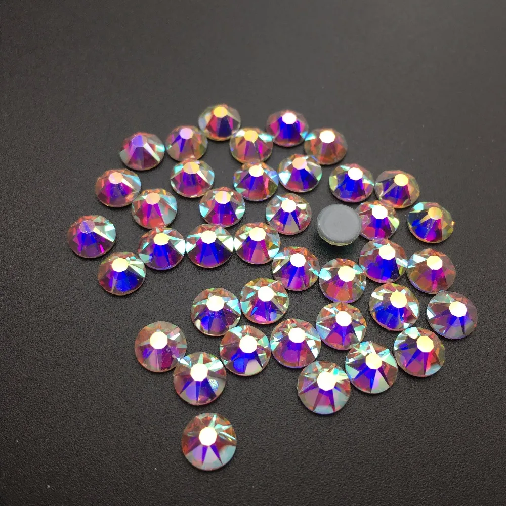 DIY Одежда Горячие сверления Стразы Кристалл красочные круглые плоские стразы