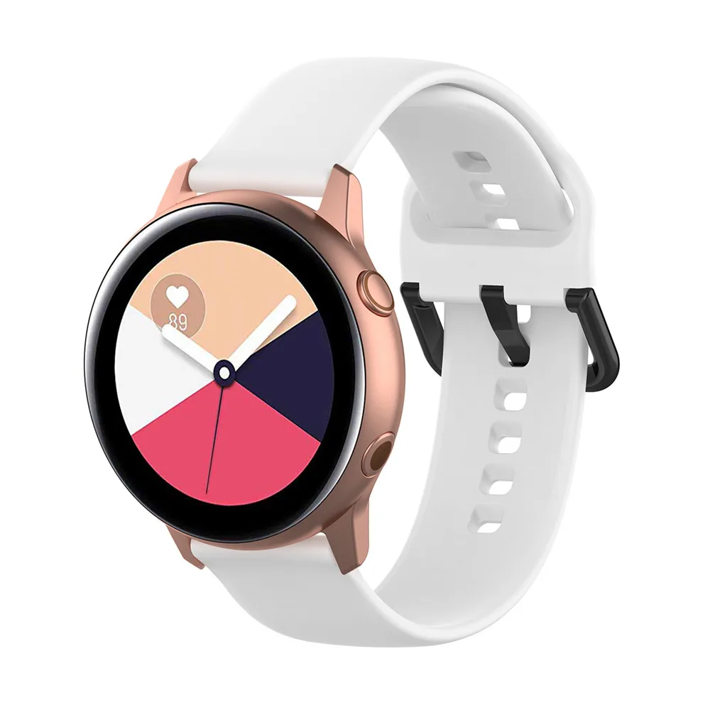 Ремешок силиконовый для смарт часов Huami Amazfit gts сменный Браслет Samsung Galaxy Watch Active