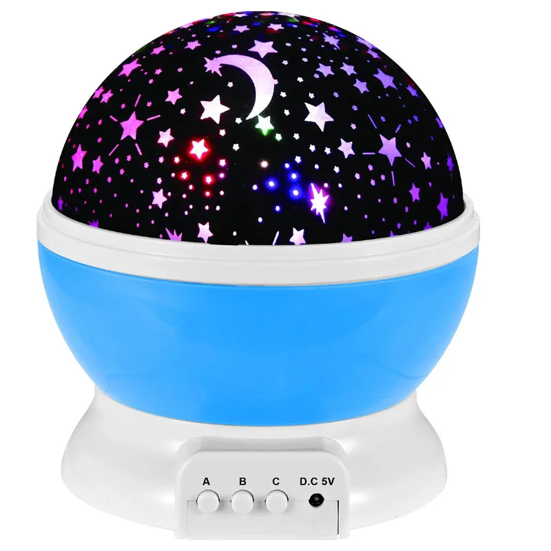 Worldyea Romantic Rotating Spin Night Light Projector Children Kids Baby Lighting Sky Star Master led Projection Lamp bedroom | Лампы и