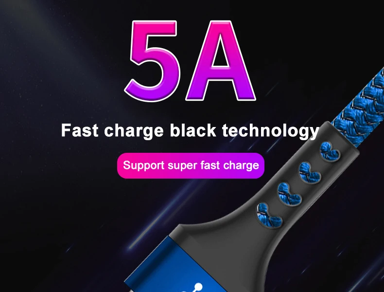Супер скорость 5A usb type C кабель для huawei P20 mate 20 Pro оплетка QC3.0 USB C type C Micro USB зарядное устройство кабель для передачи данных для samsung