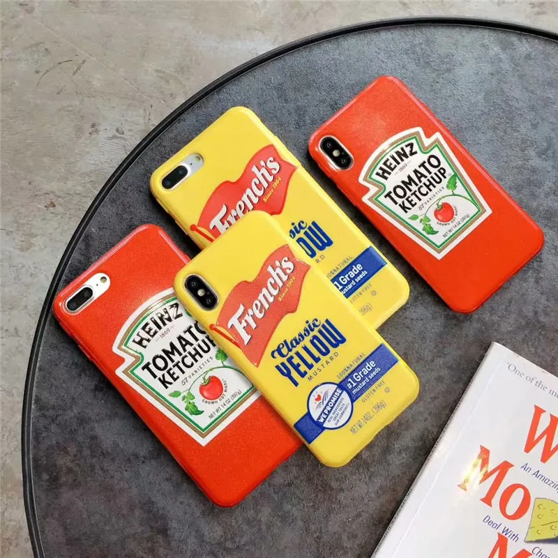 GYKZ модный томатный кетчуп французский горчичный чехол для телефона iPhone XS MAX X XR 7 8 6