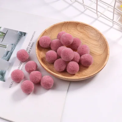 korea pink Помпоны смешанных цветов, кашемировый помпон, плюшевый шар, пушистые плюшевые изделия, домашний декор, 15 мм помпон, товары для рукоделия - Цвет: korea pink
