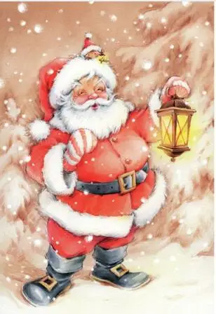 Santas Christmas Tree Diamond Embroidery DIY Needlework Full Diamond Painting Cross Stitch 5D Rhinestones Mosaic New Year - Цвет: 4
