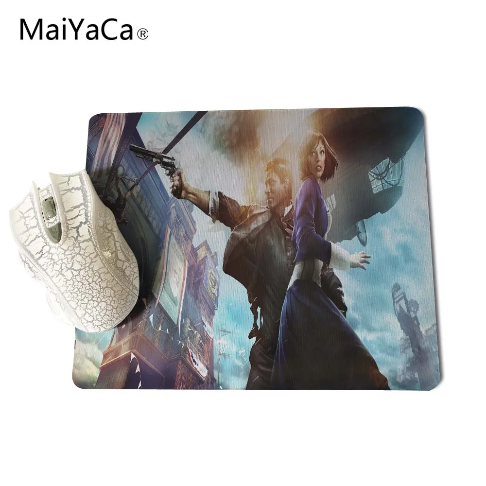 MaiYaCa уникальный дизайн супер мягкий bioshock Бесконечный коврик для мыши радиационный Нескользящий Резиновый коврик не оверложенный Коврик для компьютерной мыши