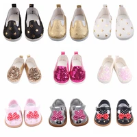 girl gift various fashion styles of shoes doll shoes for fit 18 doll 43cm baby doll accessories sport shoes freeshipping