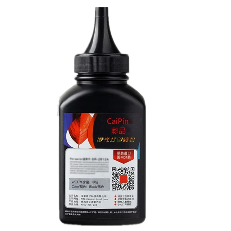 80 г Черный Заправляемый лазерный тонер порошок в комплекте для лазерного