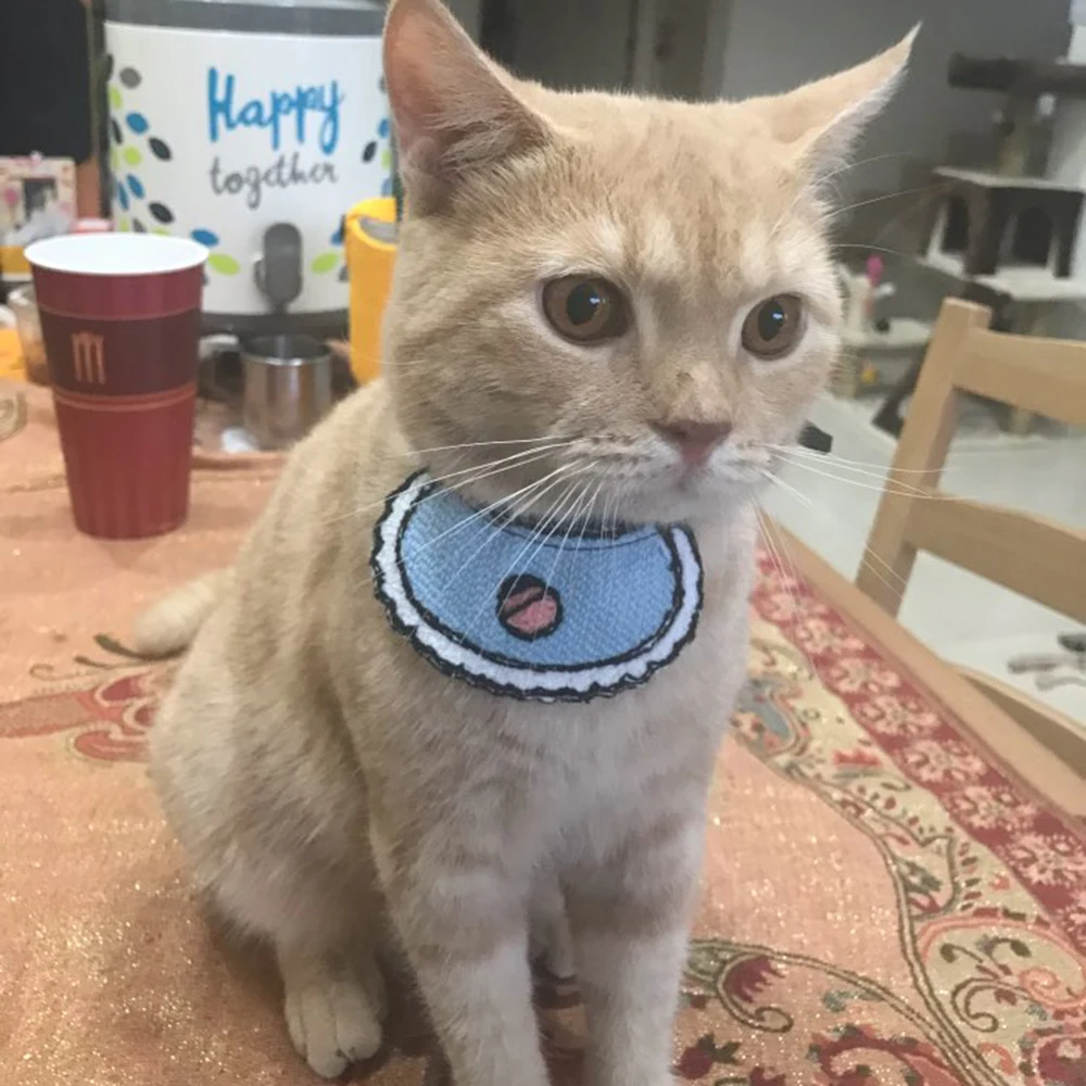 Cat Dog Bandana Collar Bibs Scarf Adjustable Pet Neckerchief Waterproof for Cats Puppy Products Harness | Дом и сад