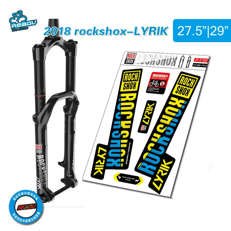 2018 ROCKSHOX LYRIK MTB воздушные вилки наклейки 27 5 er 29 дюймов углеродная вилка