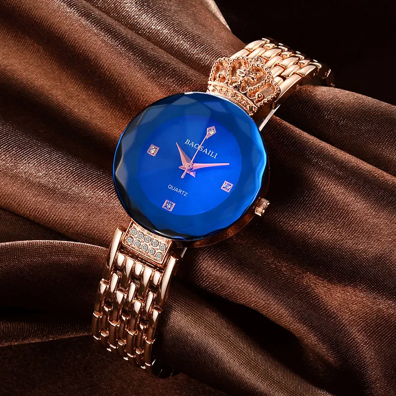 

Rectangle Women Watches Lady Crystal Watch Starry Sky Dial Rose Gold Female Wristwatch High Quality relogio feminino de luxo