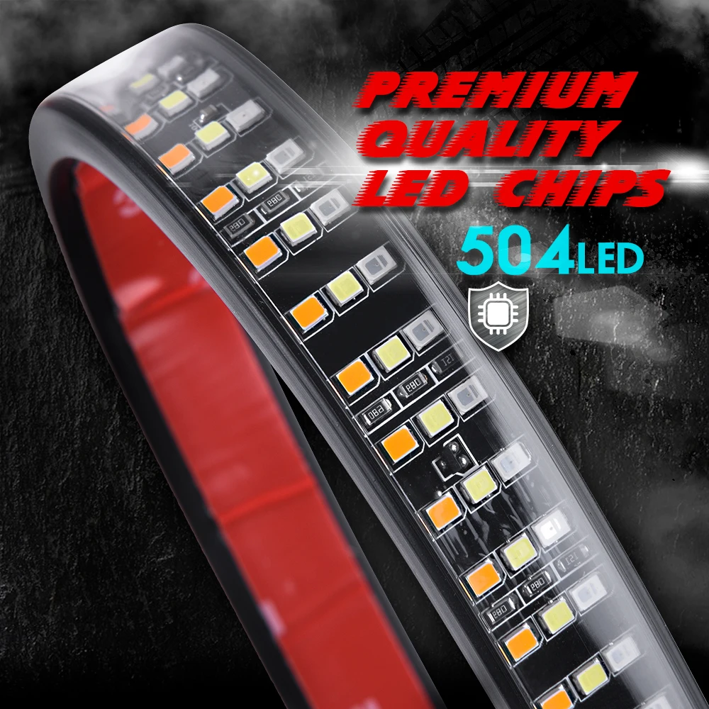 Светодиодный фонарь MICTUNING обновленный 60 &quot трехрядный для багажника автомобиля