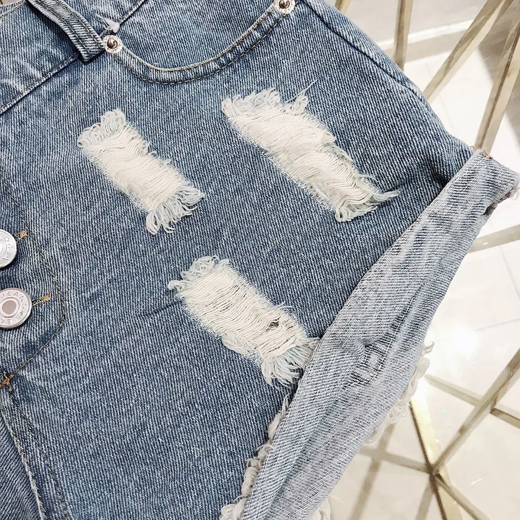 Шорты женские винтажные с дырками 4 23 | Женская одежда