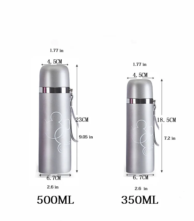 300/500 МЛ Термос Мультфильм Микки Симпатичные Drinkware Из Нержавеющей Стали Пуля Форма