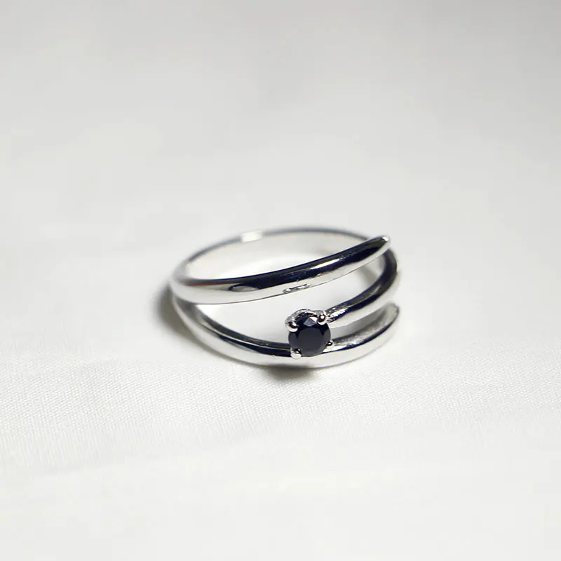 

Elegant Quality Adjustable Vintage Fashion Open Zircon Ring Elegant Quality 925 Rings 925 Sterling Silver Ring for Women