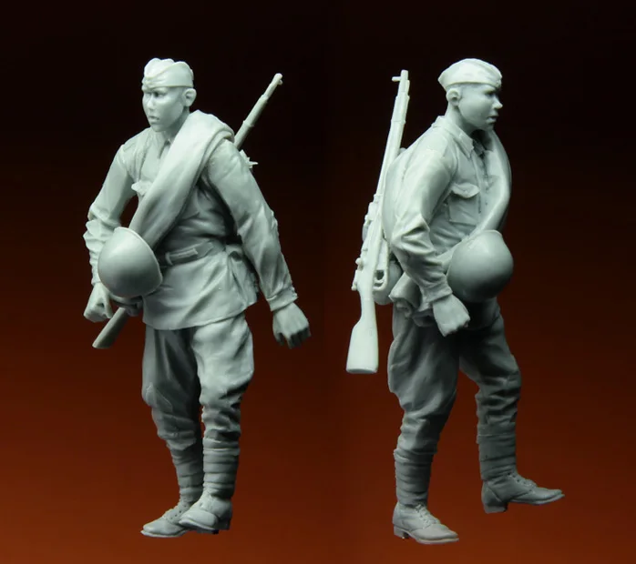 1/35 модельная фигурка из смолы Kit 096 российский пехотный человек Курск 1943 одна