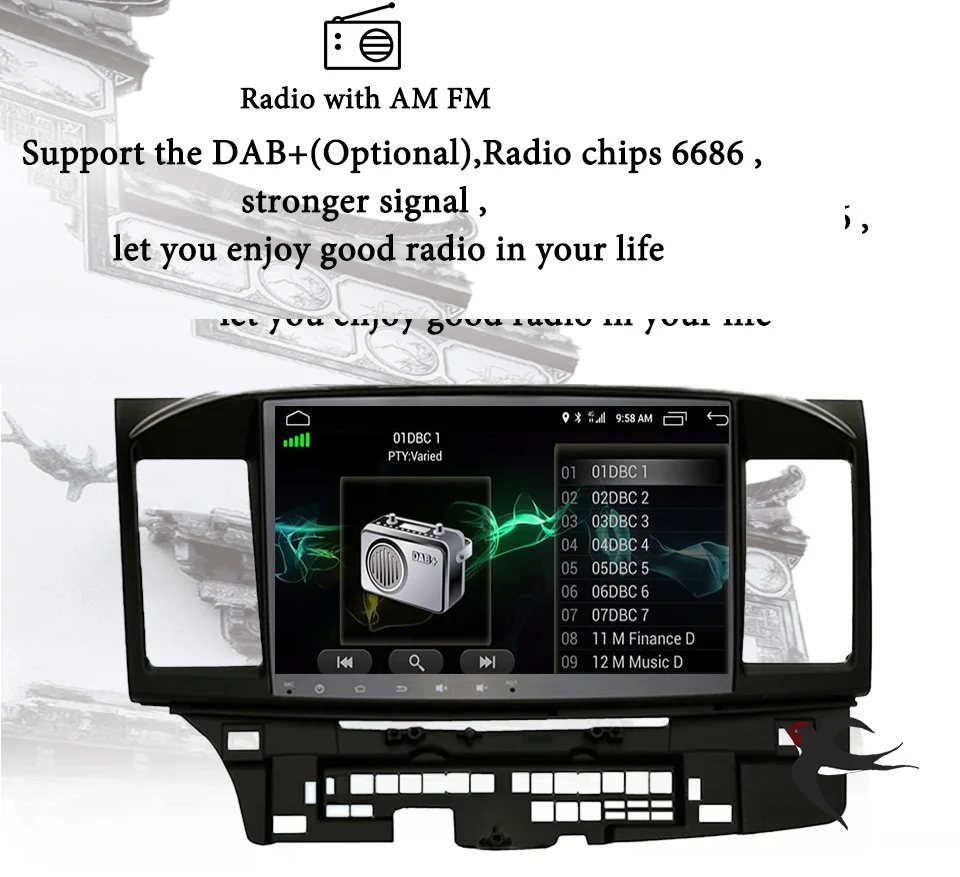 10.1&quot android 9.0 4G RAM 64G car radio multimedia player For Mitsubishi Lancer 07-2016 Auto 2 din dvd gps navigation stereo |