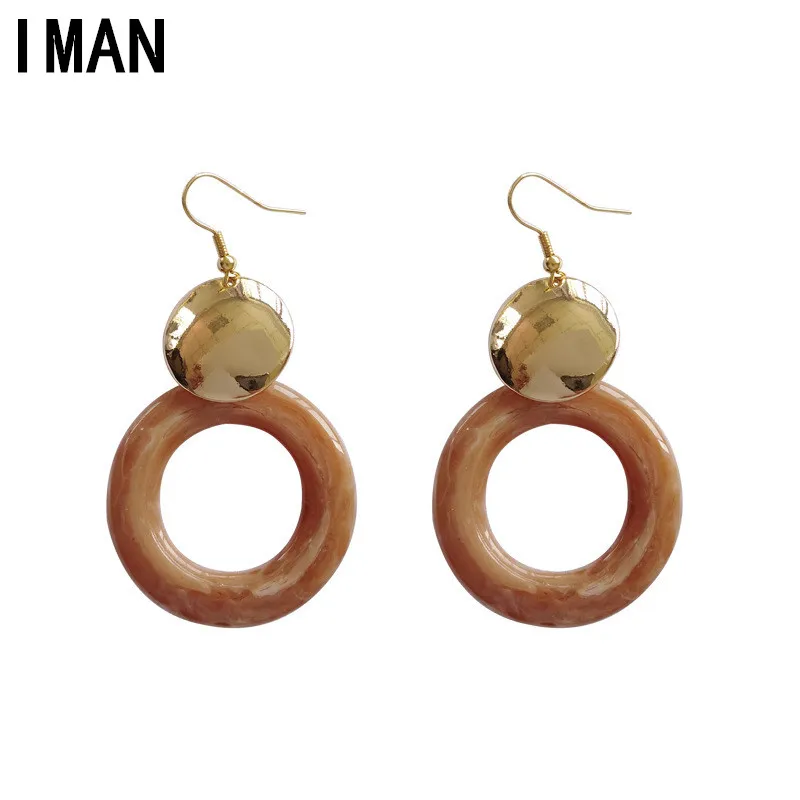 Европейские и американские преувеличены акрил серьги кофе оригинальный дизайн
