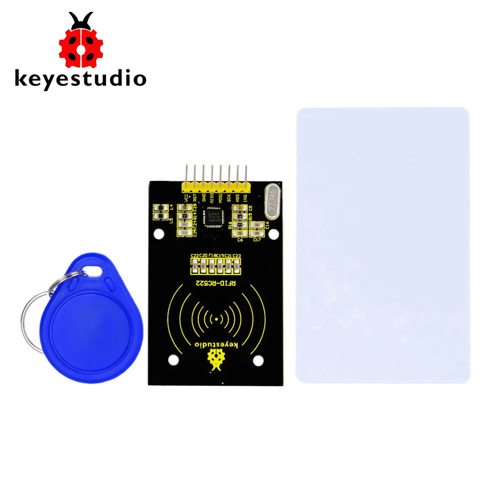 Keyestudio MFRC522( чип) комплект RFID модуль+ IC карта+ брелоки для Arduino UNO R3 MEGA 2560
