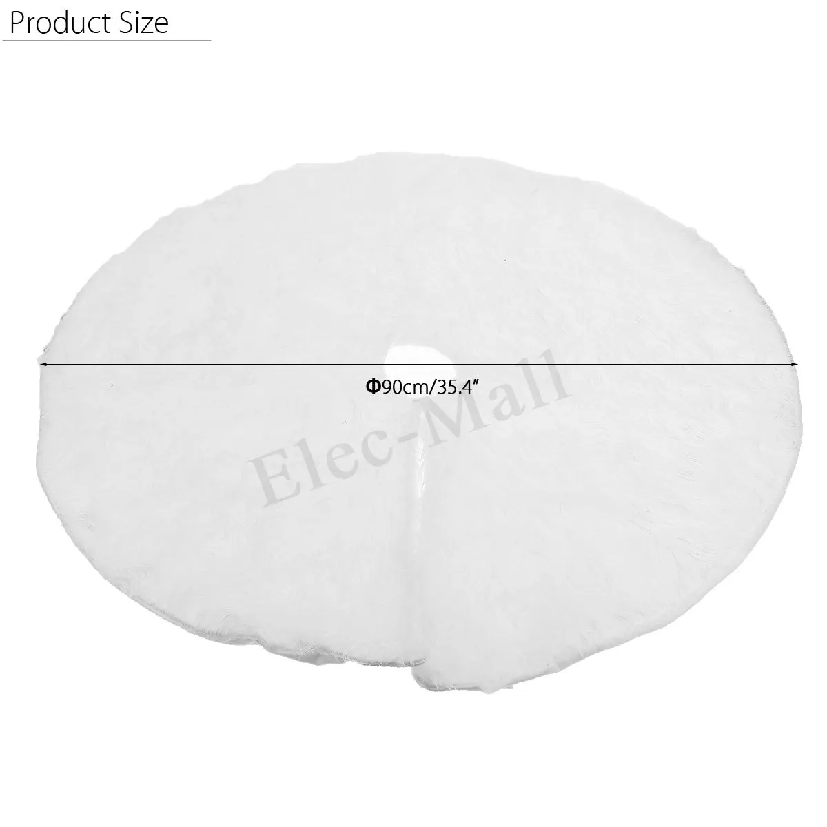 white 90cm 78 см-127 см красная/белая юбка с рождественской елкой Мягкая юбка круглый коврик для пола Новогодний Декор для дома и улицы вечерние украшения - Цвет: white 90cm