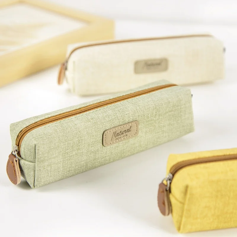 SNEB творческий простой пенал для карандашей сплошной цвет молния карандаш сумка PU