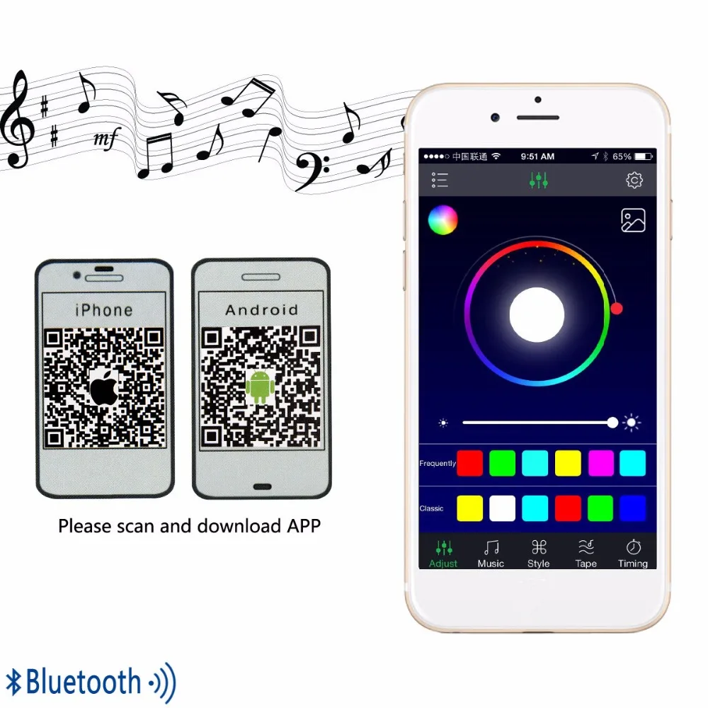 SuperNight беспроводной Bluetooth управление Лер для RGB RGBW светодиодные ленты свет DC 12 В 24