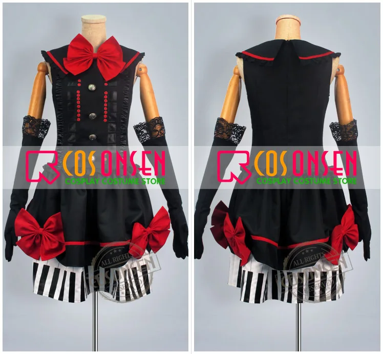 Косплей ONSEN Vocaloid Mayu Костюм Черное платье все размеры на заказ|cosplay costume|black costumecostume