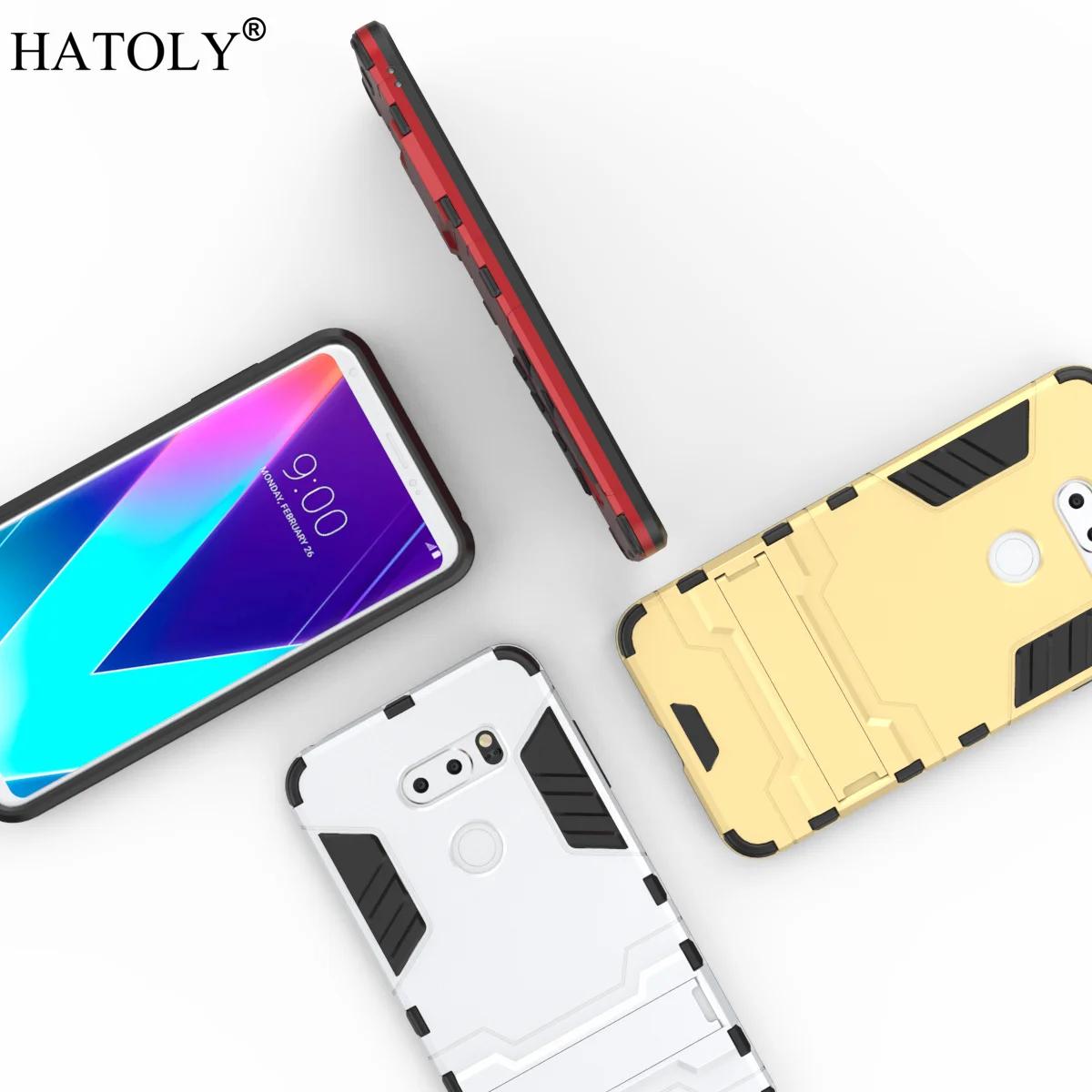 Чехол HATOLY для LG V30S резиновый чехол-броня робота тонкий жесткий чехол телефона ThinQ