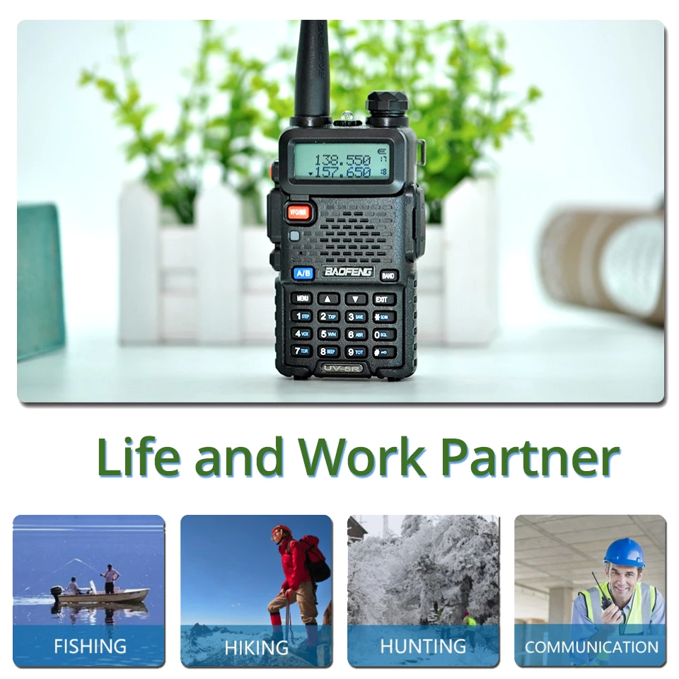 Портативная рация Baofeng UV 5R Двухдиапазонная портативная CB радио UHF VHF