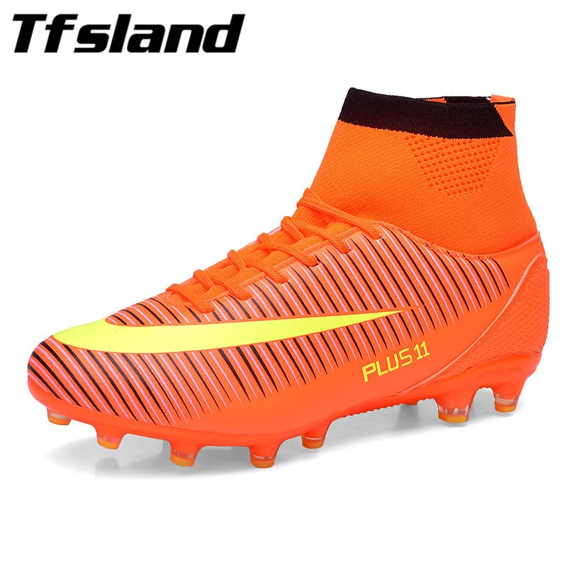 Новые мужские уличные футбольные бутсы для взрослых высокие TF FG тренировочные
