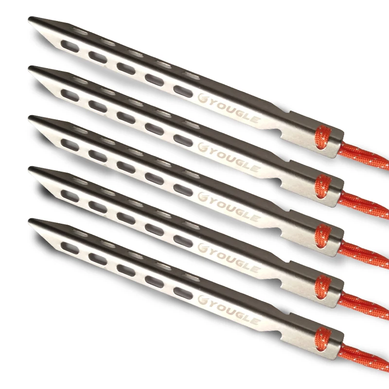 YOUGLE 16 см Титан ультра легкие очки из сплава высокой прочности V палатка колышки