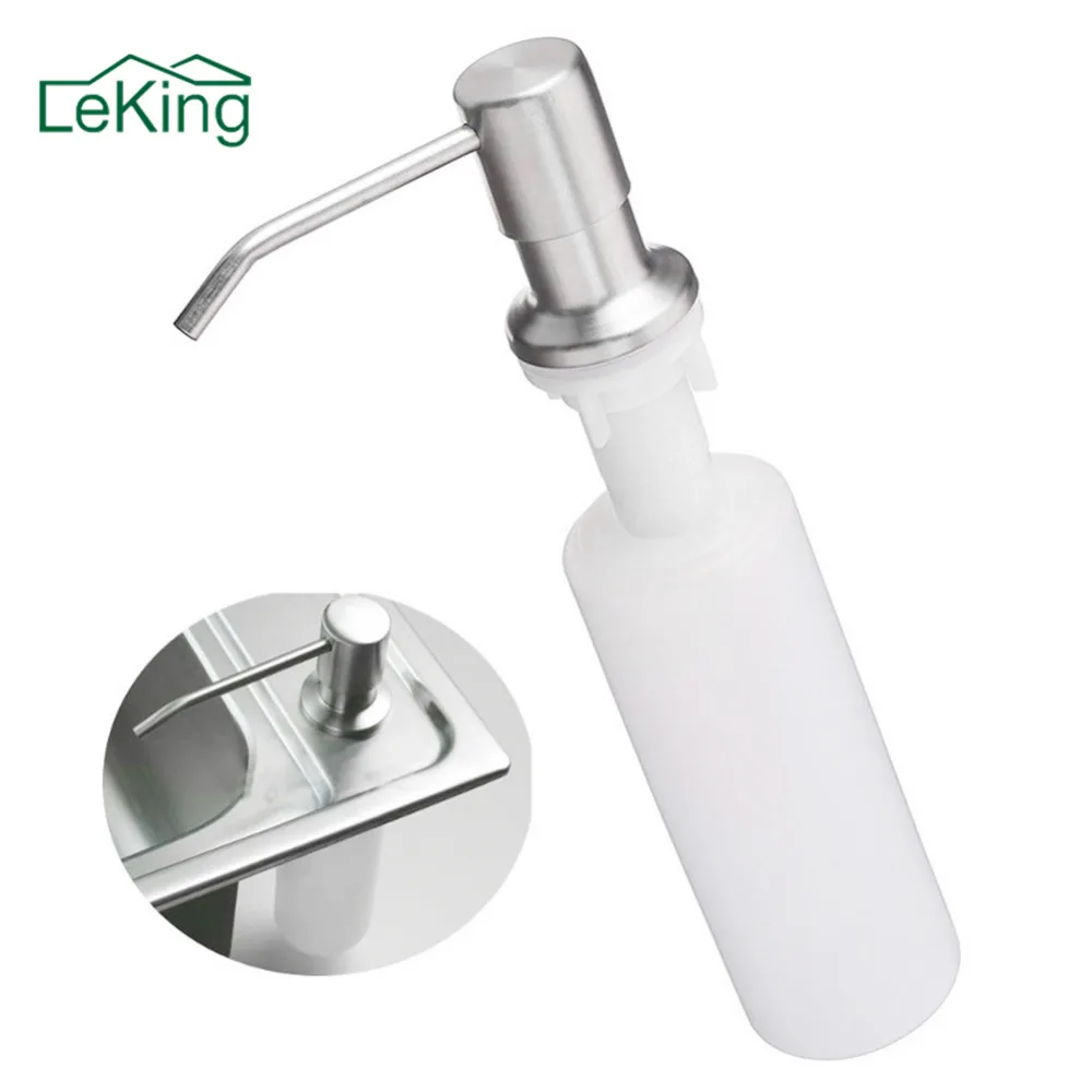 LeKing 300 мл кухонная раковина из нержавеющей стали Столешница дозатор мыла встроенный ручной дозатор мыла насос 360 градусов Поворотный