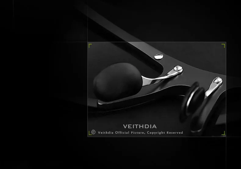 Мужские солнцезащитные очки без оправы VEITHDIA, прямоугольные алюминиевые очки с зеркальными поляризационными стеклами, степень защиты UV400, модель 6501
