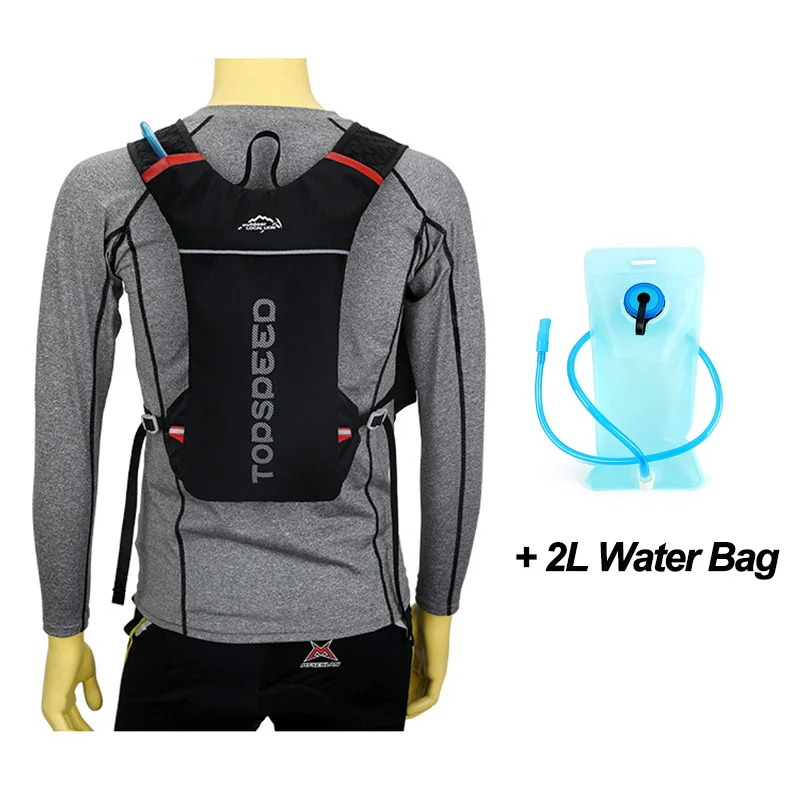 Blk with water bag Местная Сумка для бега Лев, рюкзак для бега велосипеда, гидратационный рюкзак для велоспорта, мужская спортивная сумка, водонепроницаемый рюкзак для езды на велосипеде - Цвет: Blk with water bag