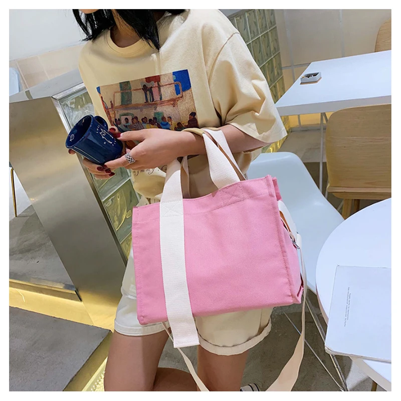 2019 New Arrival Sale Women's Handbag Bolsas Feminina Large Pocket Casual Tote Shoulder Bags Canvas Leather Capacity For Women | Багаж и