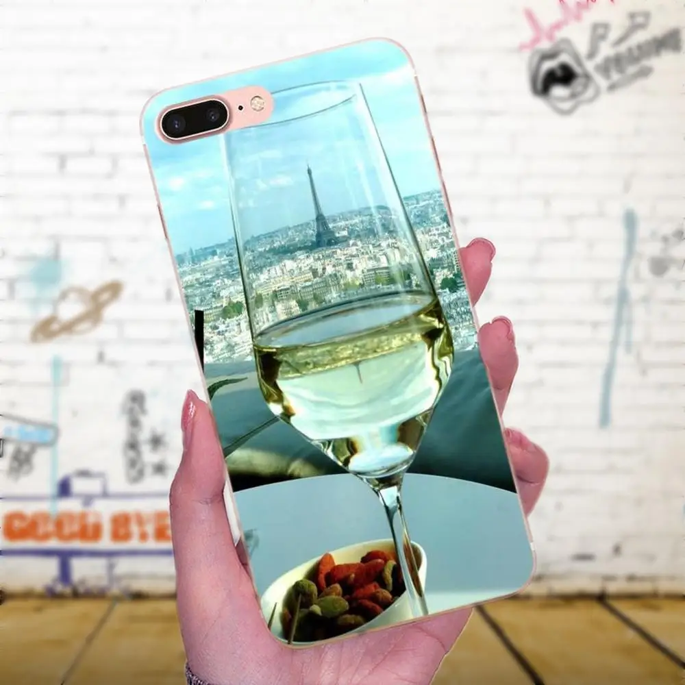 Бокал для вина Live Love On в Париже Эйфелева башня Galaxy J1 J2 J3 J330 J4 J5 J6 J7 J730 J8 2015 2016 2017 2018 mini