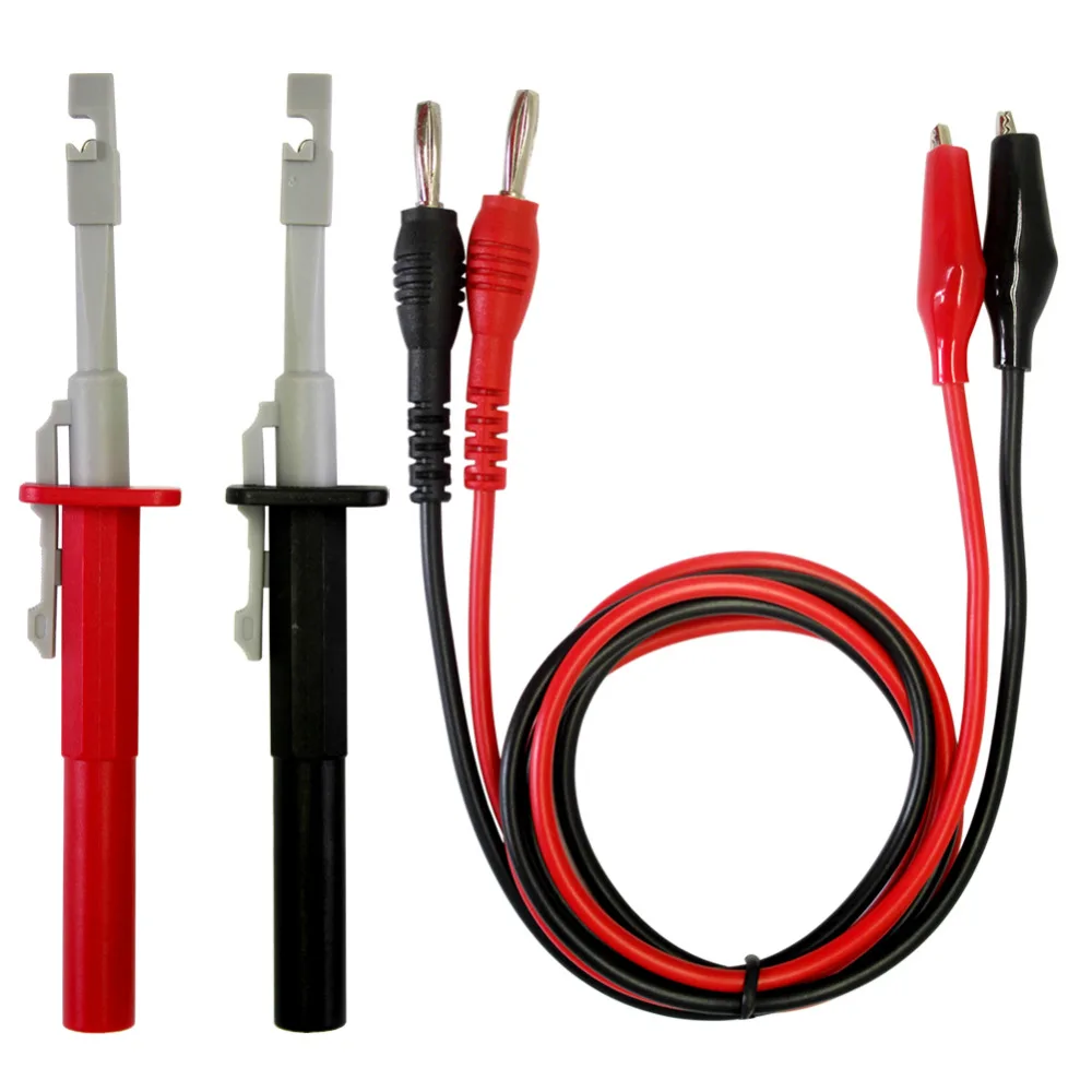 

AideTek Test clip set insulation piercing alligator clip Probes CATIII 1000V 10A 136mm 20163+P1080