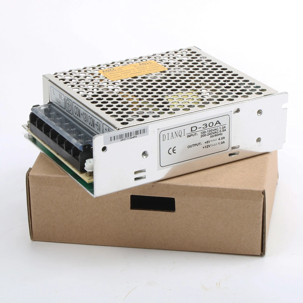 DIANQI двойной выход импульсный источник питания D-30A 5V4A 12V1A ac dc преобразователь D-30B