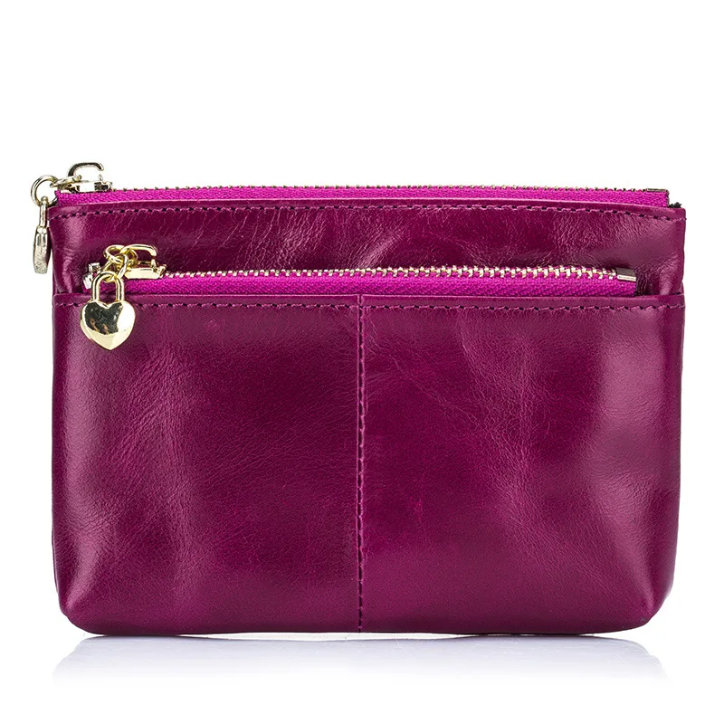 Модный кошелек на молнии держатель для ключей чехол из натуральной коровьей кожи