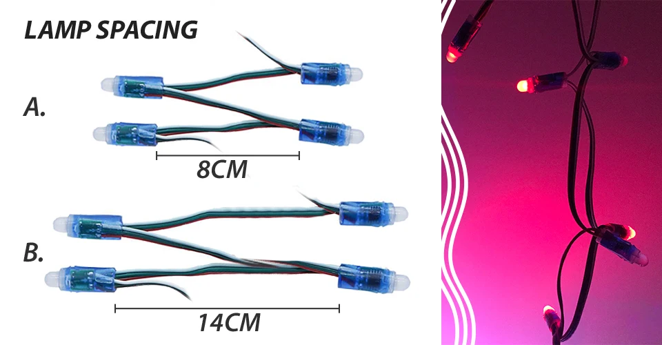 50 шт. Hontiey светодиодный пиксельный светильник 12 мм WS2811 IC полноцветный RGB DC 5 в цифровой Рождественский праздничный светильник ing String Декор
