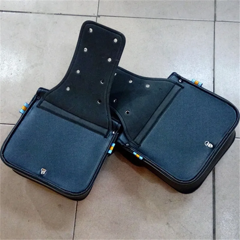 Кожа мотоцикл седельная сумка Чемодан стороны Rider универсальный для хранения