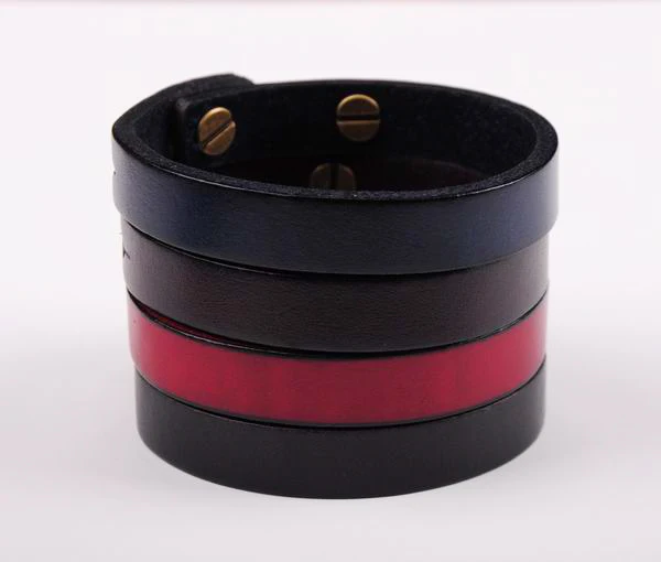 G370 синий простой стильный браслет из натуральной кожи для женщин | Украшения и