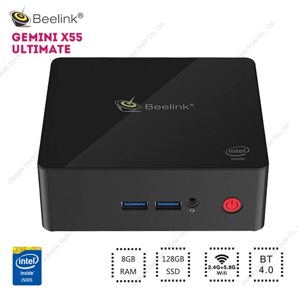 Beelink Близнецы X55 Ultimate Mini PC J5005 8 ГБ DDR4 128 SSD 2 4 г 5 Г Wi Fi 1000 Мбит/с LAN Bluetooth PK