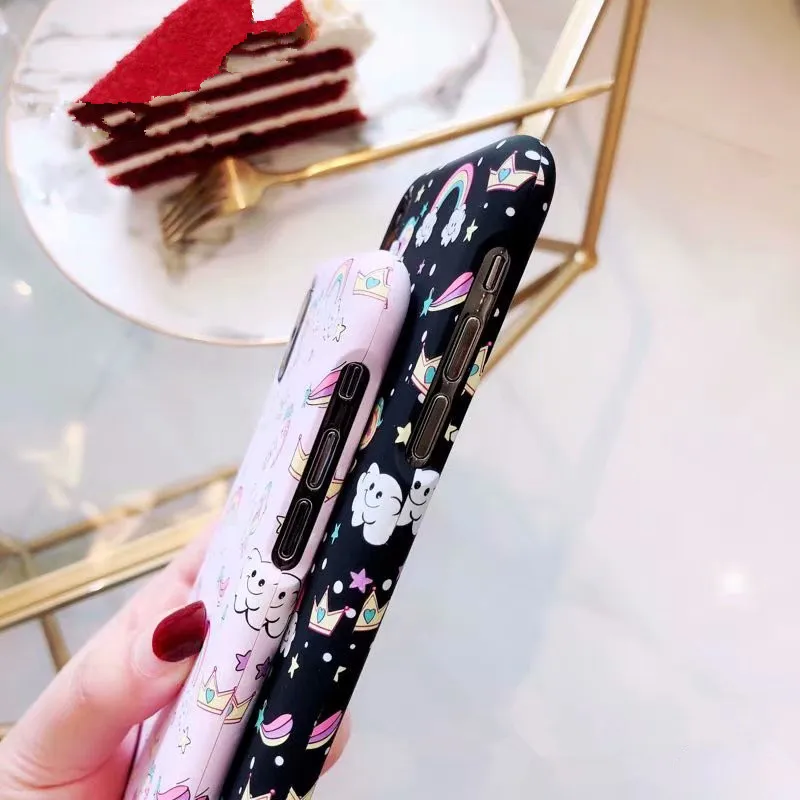 FTAIDKJ 360 Degree Full Protection Luminous Case For iPhone X XS Max 7 6 6S 8 Plus Cartoon Animal Floral Flower Hard PC Cover |